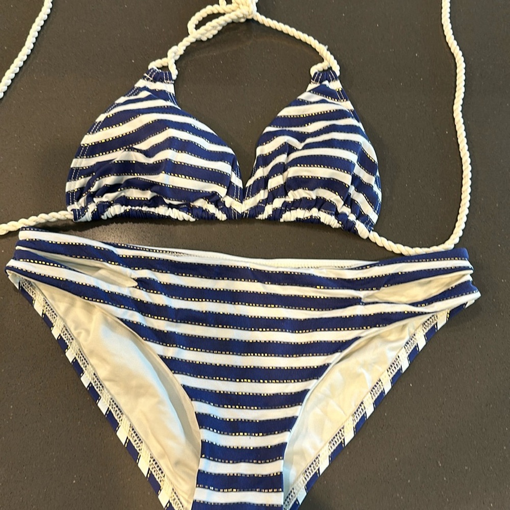 L space stripe bikini